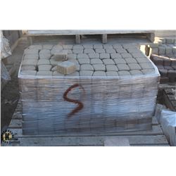PALLET OF LIGHT BROWN ROMAN CIRCLE PAVING STONES