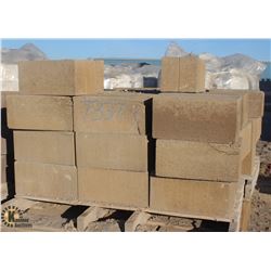 PALLET OF LIGHT BROWN SMOOTH FACED SOLID CONCRETE