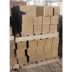 PALLET OF LIGHT BROWN SMOOTH FACED SOLID CONCRETE