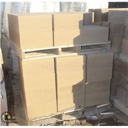 PALLET OF LIGHT BROWN SMOOTH FACED SOLID CONCRETE