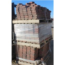 PALLET OF RED SQUARE PAVING STONES