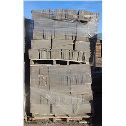 PALLET OF GREY SPLIT FACED CONCRETE BLOCKS