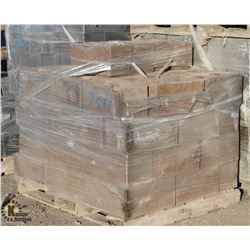 PALLET OF TERRACOTTA SPLIT FACED CONCRETE BLOCKS