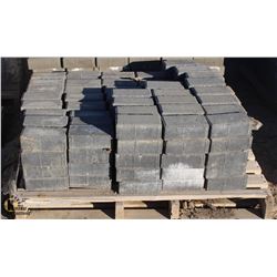 PALLET OF DARK GREY RECTANGULAR PAVING STONES