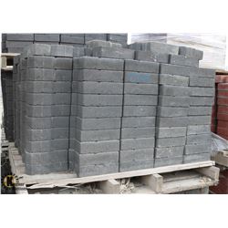 PALLET OF DARK GREY INTERLOCKING PAVING BRICKS