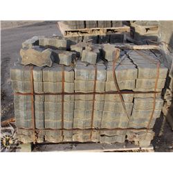 PALLET OF DARK GREY INTERLOCKING PAVING BRICKS