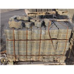 PALLET OF DARK GREY INTERLOCKING PAVING BRICKS