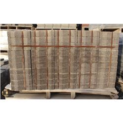 PALLET OF BROWN INTERLOCKING PAVING BRICKS