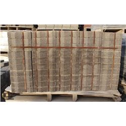 PALLET OF BROWN INTERLOCKING PAVING BRICKS