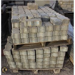 PALLET OF GREY INTERLOCKING PAVING BRICKS