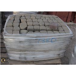 PALLET OF GREY ROMAN CIRCLE PAVING STONE