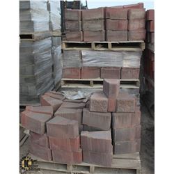 7 PALLETS OF RED WEDGE RETAINING WALL BLOCKS