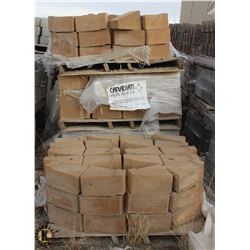 6 PALLETS OF BROWN WEDGE RETAINING WALL BLOCKS