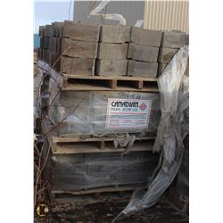 5 PALLETS OF GREY WEDGE RETAINING WALL BLOCKS