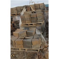 5 PALLETS OF GREY WEDGE RETAINING WALL BLOCKS