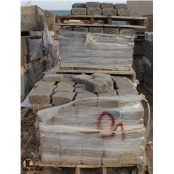 6 PALLETS OF ASSORTED COLOR RETAINING WALL BLOCKS