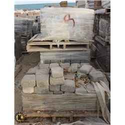 7 PALLETS OF ASSORTED COLOR RETAINING WALL BLOCKS