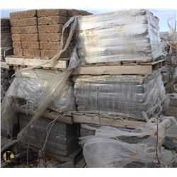 6 PALLETS OF ASSORTED COLOR RETAINING WALL BLOCKS