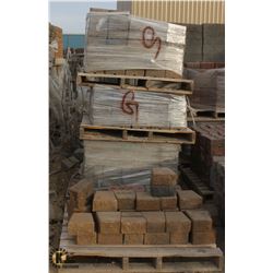 6 PALLETS OF ASSORTED COLOR RETAINING WALL BLOCKS