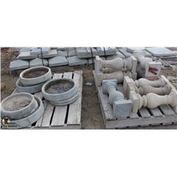 PALLET OF CONCRETE BIRD BATHS
