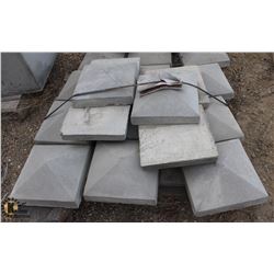 PALLET OF ASSORTED SIZE CONCRETE PILLAR CAPS