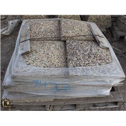 PALLET OF ASSORTED SIZE PEBBLED CONCRETE PILLAR
