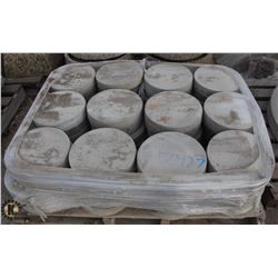 PALLET OF CIRCLE CONCRETE STEPPING STONES