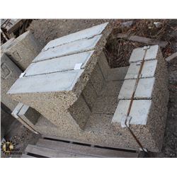 2 SETS OF PEBBLED CONCRETE TABLE BASES.