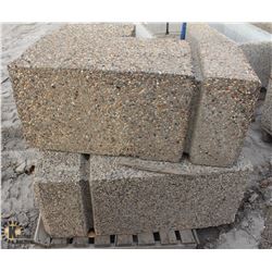 LOT OF 3 PEBBLED CONCRETE PILLAR
