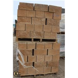 PALLET OF TERRACOTTA SPLIT FACED CONCRETE BLOCKS