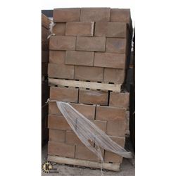 PALLET OF TERRACOTTA SPLIT FACED CONCRETE BLOCKS