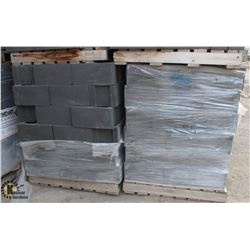 PALLET OF DARK GREY CONCRETE BLOCKS INCL. STRETCHE