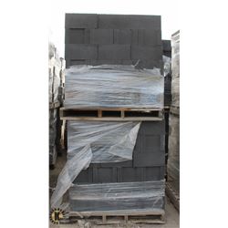 PALLET OF DARK GREY CONCRETE BLOCKS INCL. STRETCHE