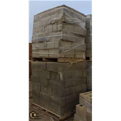 PALLET OF GREY DOUBLE BULLNOSE CONCRETE BLOCKS
