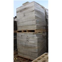 PALLET OF GREY PARTITION CONCRETE BLOCKS