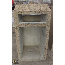 PEBBLED CLOSED TOP GARBAGE CAN, NEED DOOR