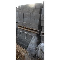 PALLET OF GREY SPLIT FACED CONCRETE BLOCKS