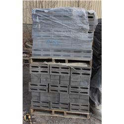 PALLET OF GREY PARTITION CONCRETE BLOCKS