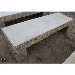 PEBBLED CONCRETE BENCH