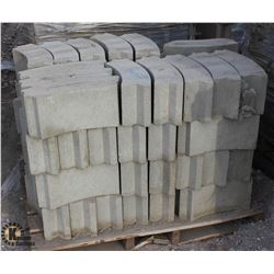 PALLET OF GREY FIRE PIT BRICKS