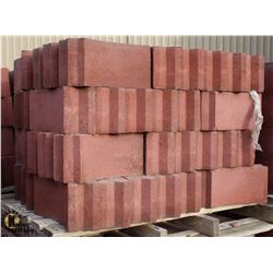 PALLET OF RED FIRE PIT BRICKS