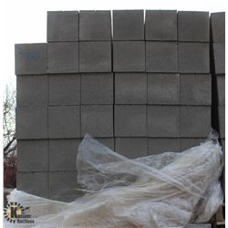 PALLET OF DARK GREY HALF CINDER BLOCKS
