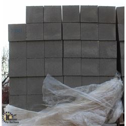 PALLET OF DARK GREY HALF CINDER BLOCKS