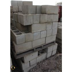 1.5 PALLET OF SCORED SMOOTH FACE CINDER BLOCKS