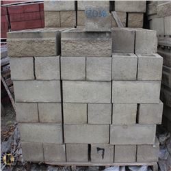 PALLET OF LIGHT GREY LEDGE CINDER BLOCKS