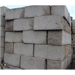 PALLET OF LIGHT GREY SPLIT FACE CINDER BLOCK