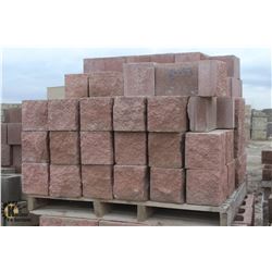 PALLET OF PINK SPLIT RIBBED CORNER BLOCKS
