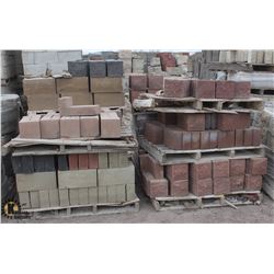 3 PALLETS TERRACOTTA SPLIT FACE CORNER BLOCKS