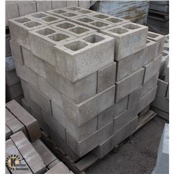 PALLET OF TAN CINDER BLOCKS