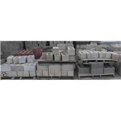 6 PALLETS OF ASSORTED CINDER BLOCKS INC. SPLIT